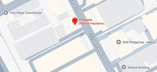 Map showing PDIC Chino Roces office location