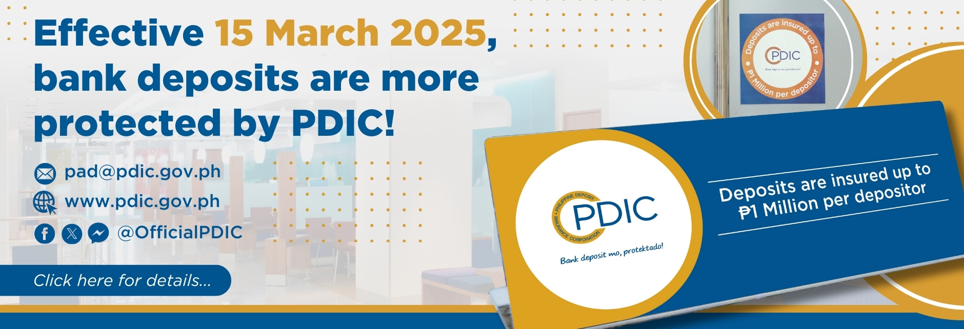 New Maximum Deposit Insurance Coverage (MDIC)